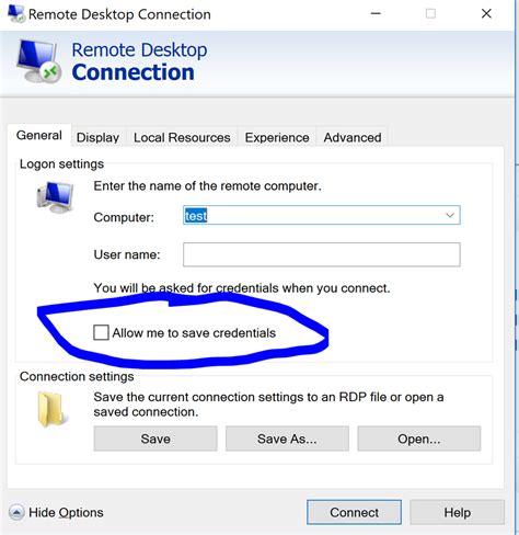 RDP to workstation Win 10 (on domain), invalid credentials is displayed. . Remote desktop username and password incorrect windows 10
